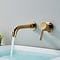 Goud gepolijst Messing Wastafel Mengkraan Wandmontage Enkele handvat