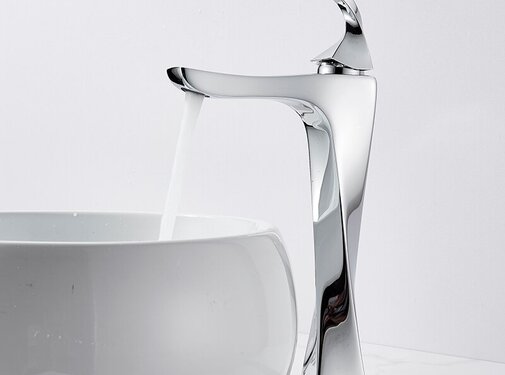 VALISA Hoog gedraaide design wastafel kraan chroom