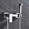 Bidet chroom handdouche met mengkraan vierkant douchespuit