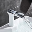 Bekijk hier onze : VALISA Luxe enkele handgreep wastafelkraan waterval Wit chroom