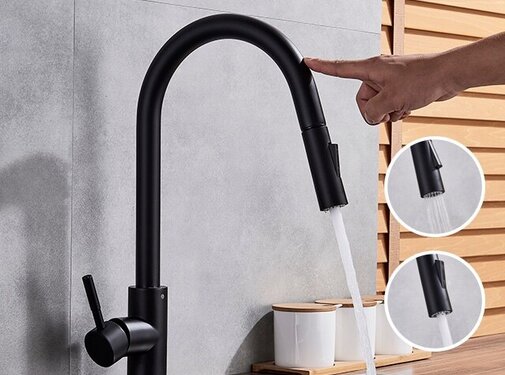 VALISA Zwarte aanraak smart touch control mengkraan