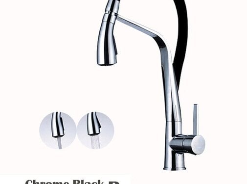 VALISA Chroom zwart mengkraan Pull Down