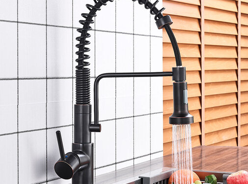 VALISA Zwarte Keuken Pull Down mengkraan 2 functie