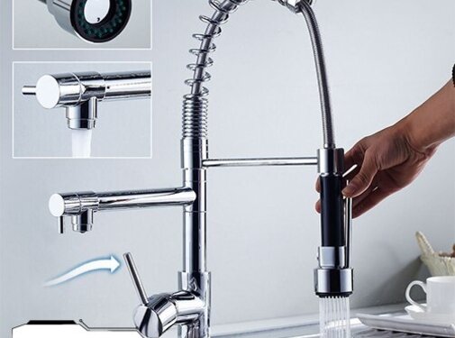 VALISA Horeca Pull Down Kraan Spoel kraan chroom D