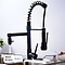 Spoelkraan horeca keuken Pull Down Zwart brons F