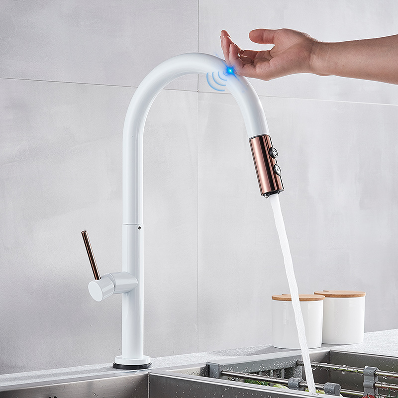 Shop nu deze Zwarte keuken meng Kraan met Sensitive Smart Touch op Valisa.nl