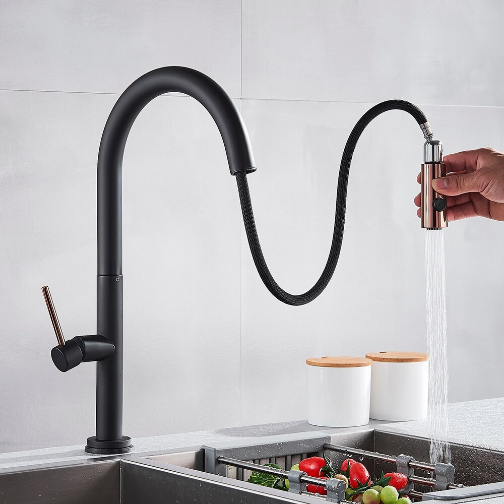 Shop nu deze Zwarte keuken meng Kraan met Sensitive Smart Touch op Valisa.nl