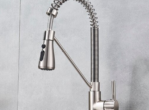 VALISA Pull Down spoel kraan met 2 standen geborstelde nikkel B