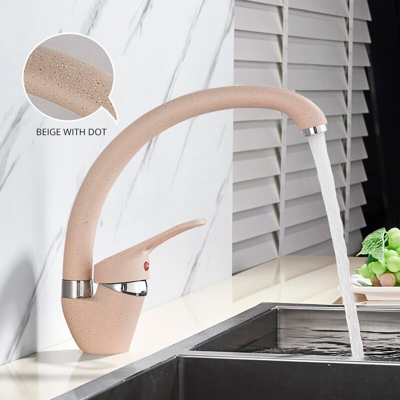 Shop nu deze Beige Messing Mengkraan Enkele Handgreep Draaibare Uitloop op Valisa.nl