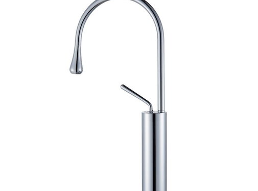 VALISA Smal Modern Hoge Wastafel keuken Kraan Chroom Messing