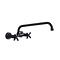 Wandkraan Mengkraan Draaibare Uitloop Mat Zwarte Style 2 - 32cm