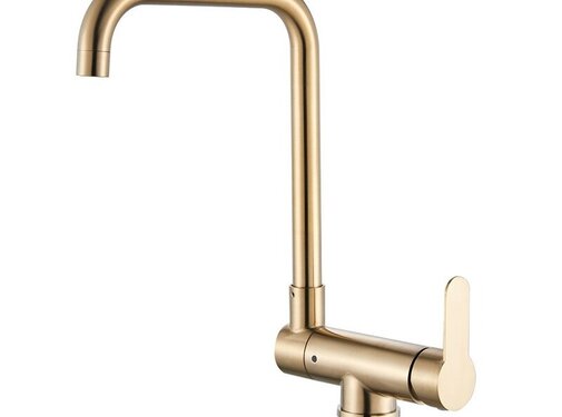 VALISA Kantelbare mengkraan met lange uitloop in geborsteld goud