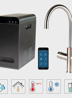 Unito Infinity 5 in 1 watersysteem chroom bruisend, gekoeld. warm, koud of kokend water