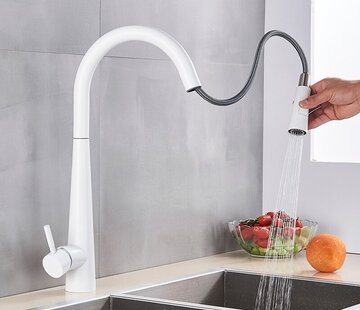 VALISA Pull down trek keuken mengkraan met  2 functies wit