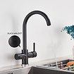 Bekijk hier onze : VALISA Waterfilter Keuken kraan Dual C-vorm Uitloop Filterkraan Zwart met stip