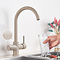 Waterfilter Keuken kraan Dual C-vorm Uitloop Filterkraan Beige met stip
