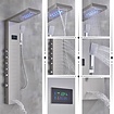 Bekijk hier onze : VALISA Led regendouche paneel mengkraan met handdouche en temperatuur display Geborsteld nikkel A