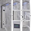 Bekijk hier onze : VALISA Led regendouche paneel mengkraan met handdouche en temperatuur display Geborsteld nikkel B