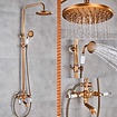 Bekijk hier onze : VALISA Doucheset antiek messing met hand douche delfs