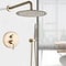 Geborsteld gouden Wandmontage regendouche set met handdouche