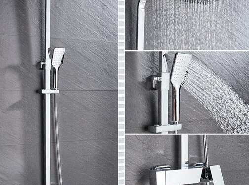 VALISA Luxe Brede Regen douche Kraan Regendouche Chroom Mengkraan