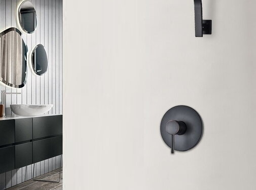 VALISA Douche Set Zwart Brons Douchekraan 30cm Mengkraan