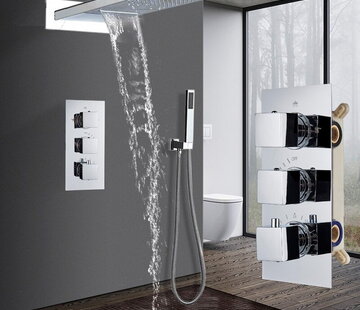 VALISA Luxe Thermostaat Waterval Regendouche met bad uitloop chroom