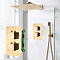 Gouden thermostaat regendouche wandmontage douchekraan set