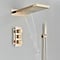 Luxe goud geborsteld thermostaat waterval regendouche en handdouche