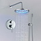Douche inbouw set arm 2-weg mengkraan met handdouche chroom 20cm