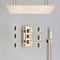 Geborsteld gouden regendouche plafond massage jets thermostaat douche set systeem