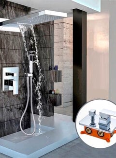 VALISA Luxe waterval mengkraan regendouche chroom met handdouche