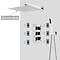 Thermostaat regendouche systeem met 6 massage bodyjets chroom 40cm muur