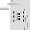 Thermostaat regendouche systeem met 6 massage bodyjets chroom 30cm plafond