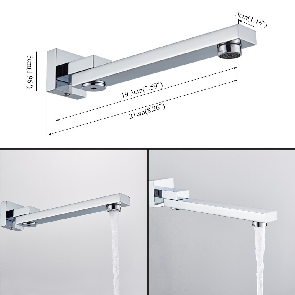 Shop nu deze Thermostaat regendouche systeem met bad uitloop Zwart 40cm douchekop Plafond op Valisa.nl