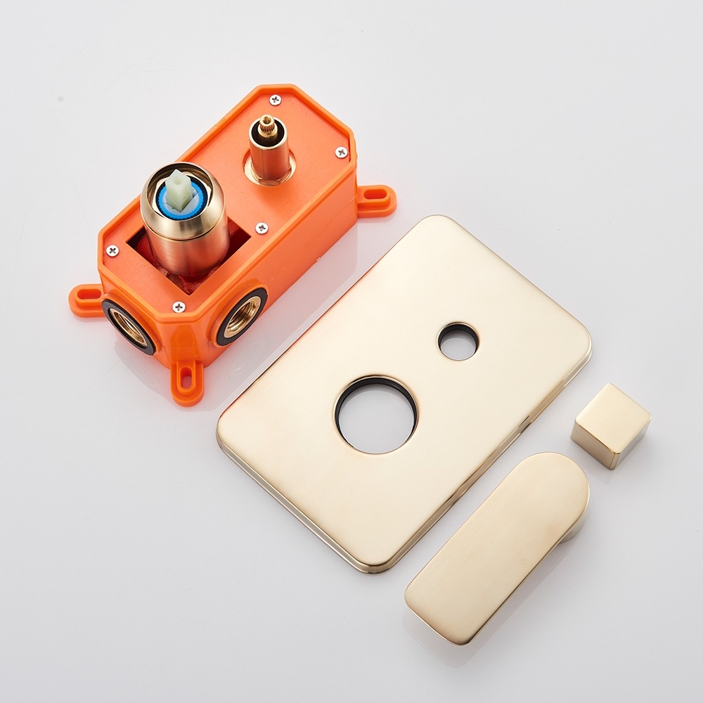 Shop nu deze Regendouche inbouw Set Met Handdouche Geborsteld Goud 3-weg- 40CM op Valisa.nl