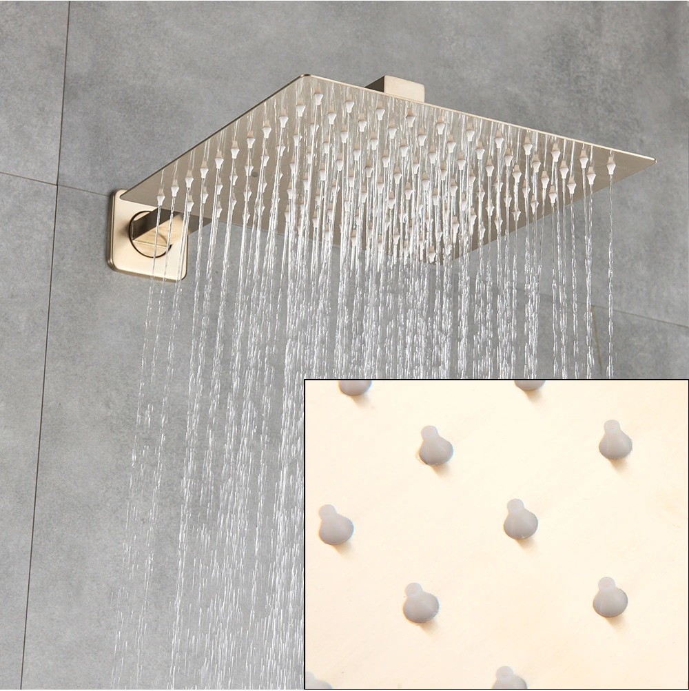 Shop nu deze Regendouche inbouw Set Met Handdouche Geborsteld Goud 3-weg- 40CM op Valisa.nl