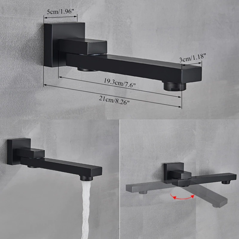 Shop nu deze Luxe thermostatische regendouche wand kraan bad douche set zwart D 3weg 40cm muur op Valisa.nl