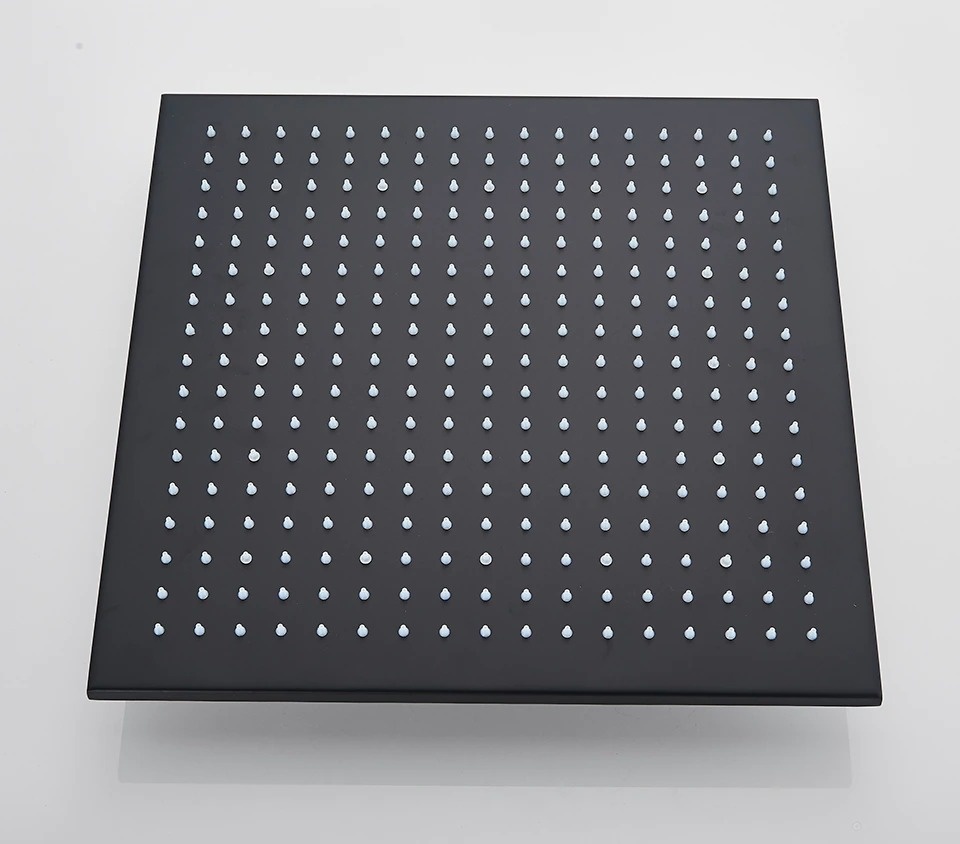 Shop nu deze Luxe thermostatische regendouche wand kraan bad douche set zwart D 3weg 40cm muur op Valisa.nl