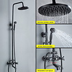 VALISA Douche kraan set 8 inch regenval zwart brons C