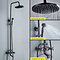 Douche kraan set 8 inch regenval zwart brons C
