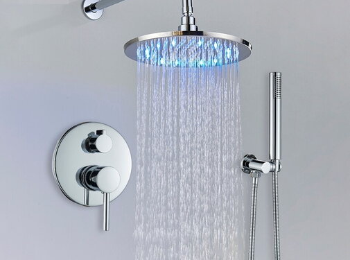VALISA Douche inbouw set arm 2-weg mengkraan met handdouche chroom 30cm