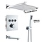 Luxe thermostaat inbouw douche kraan wand regendouche set chroom 3 weg 40cm muur