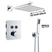 Bekijk hier onze : VALISA Luxe thermostaat inbouw douche kraan wand regendouche set chroom 2 weg 25cm muur