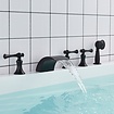 Bekijk hier onze : VALISA Zwarte badkraan set brede uitloop waterval