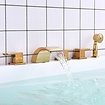 Bekijk hier onze : VALISA Gouden badkraan set brede uitloop waterval