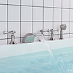 Bekijk hier onze : VALISA Badkraan set brede uitloop waterval geborsteld nikkel