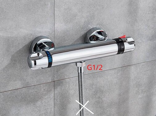 VALISA Thermostaat badkraan douchekranen chroom type 1