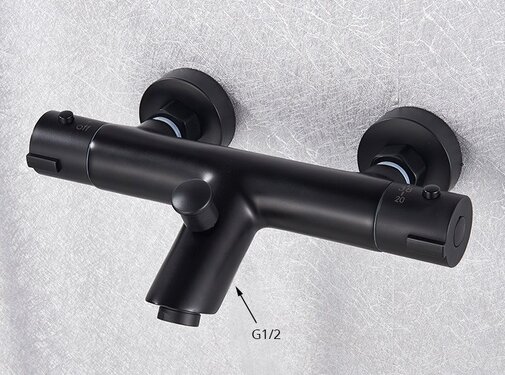 VALISA Moderne Zwarte Thermostaat Bad kraan