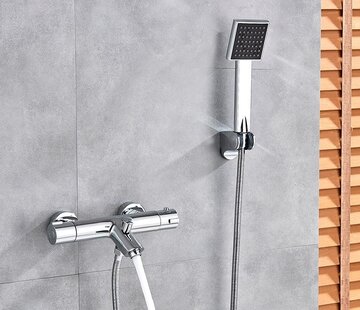 VALISA Moderne Thermostaat Douche Bad Chroom Met Hand Douche